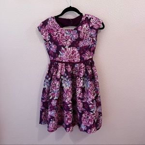 Gymboree girls purple floral dress size 10